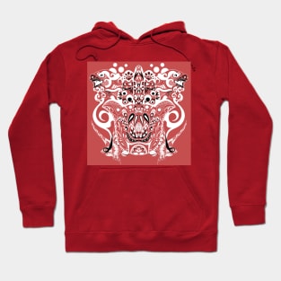 boho immortal tribal beasts in ecopop pattern Hoodie